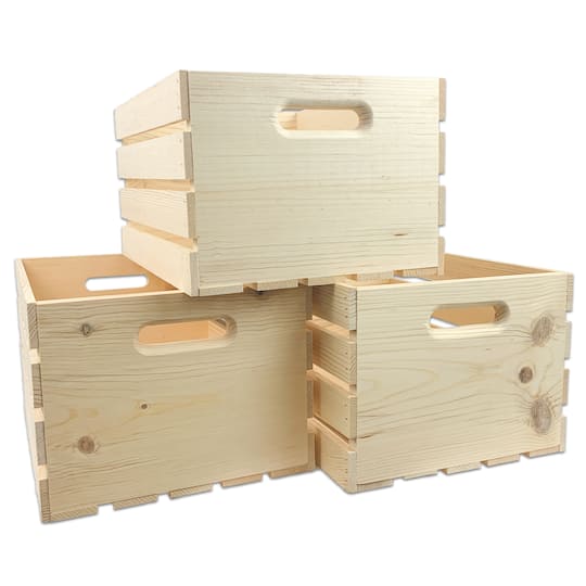 Wilson Enterprises 18 X 10 Pine Handle Crates 3ct Michaels wilson-enterprises-18-x-10-pine-handle-crates-3ct-michaels